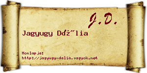 Jagyugy Dália névjegykártya